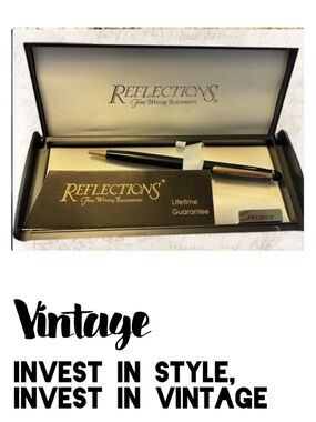 Reflection's Fine Writing Premier Instrument Ball Point Pen ENGRAVED VINTAGE
